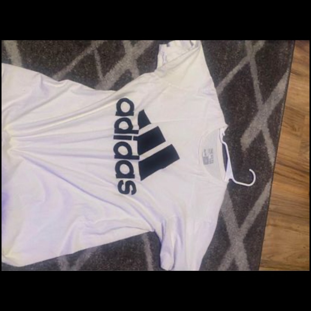 adidas black and white shirt size medium